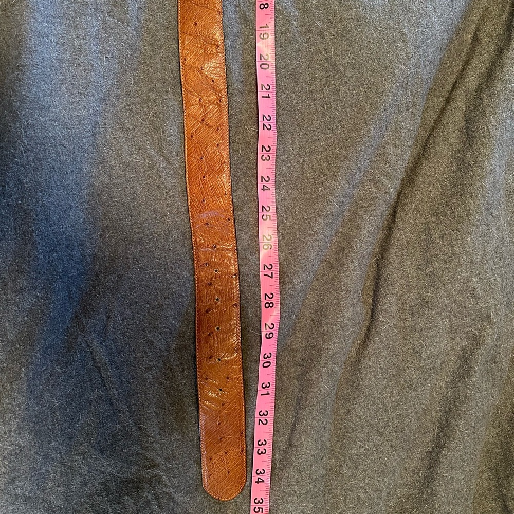 Vintage genuine ostrich belt